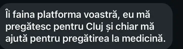 review din partea utilizatorilor pentru platforma de rezolvare grile de biologie și chimie, med.grile.info